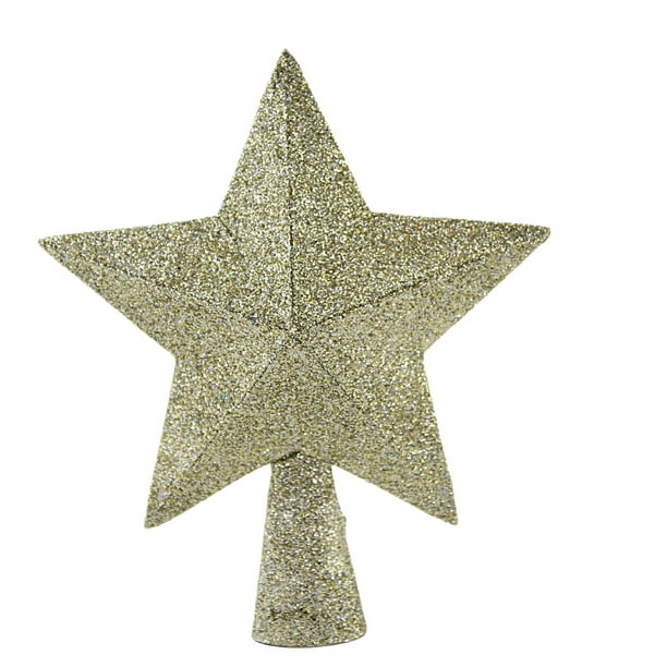 Lc0656 6.0 Christmas Tree Toppers Glittered Paper Christmas Paper Tree Topper Finial Peaceful Star Tree Topper 